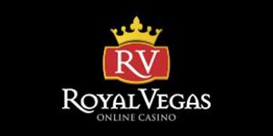 Royal Vegas Online Casino logo with a crown and red shield.