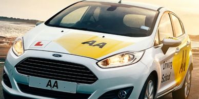 An AA Driving School-branded car