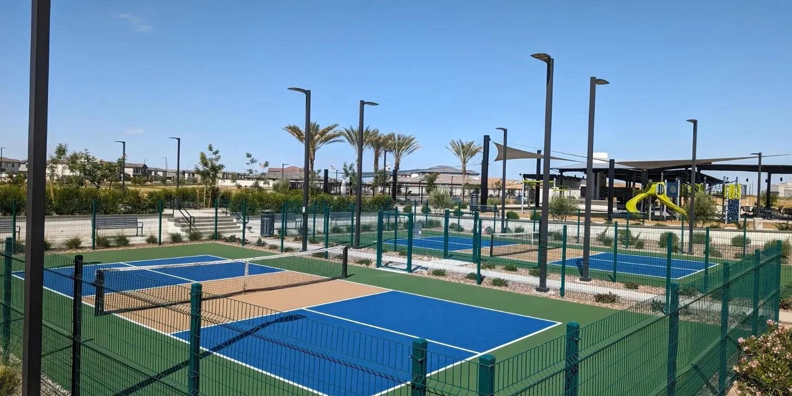 North Creek Community Pickle Ball Courts installed by Monroy Construction in Queen Creek, Arizona