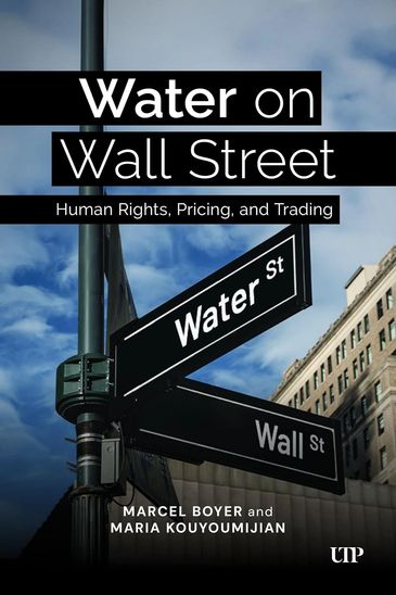 Book cover showing Water Street and Wall Street signs with title about water rights and trading.