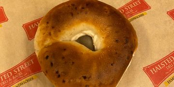 Onion Bagel with Butter