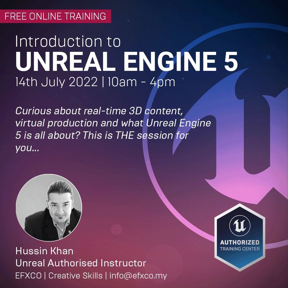 Free online training for Unreal Engine 5 on July 14, 2022.