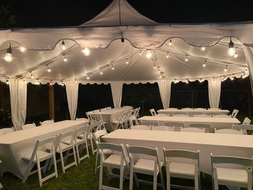 Café String Tent Lighting  Rent Decorative Wedding Tent Lights