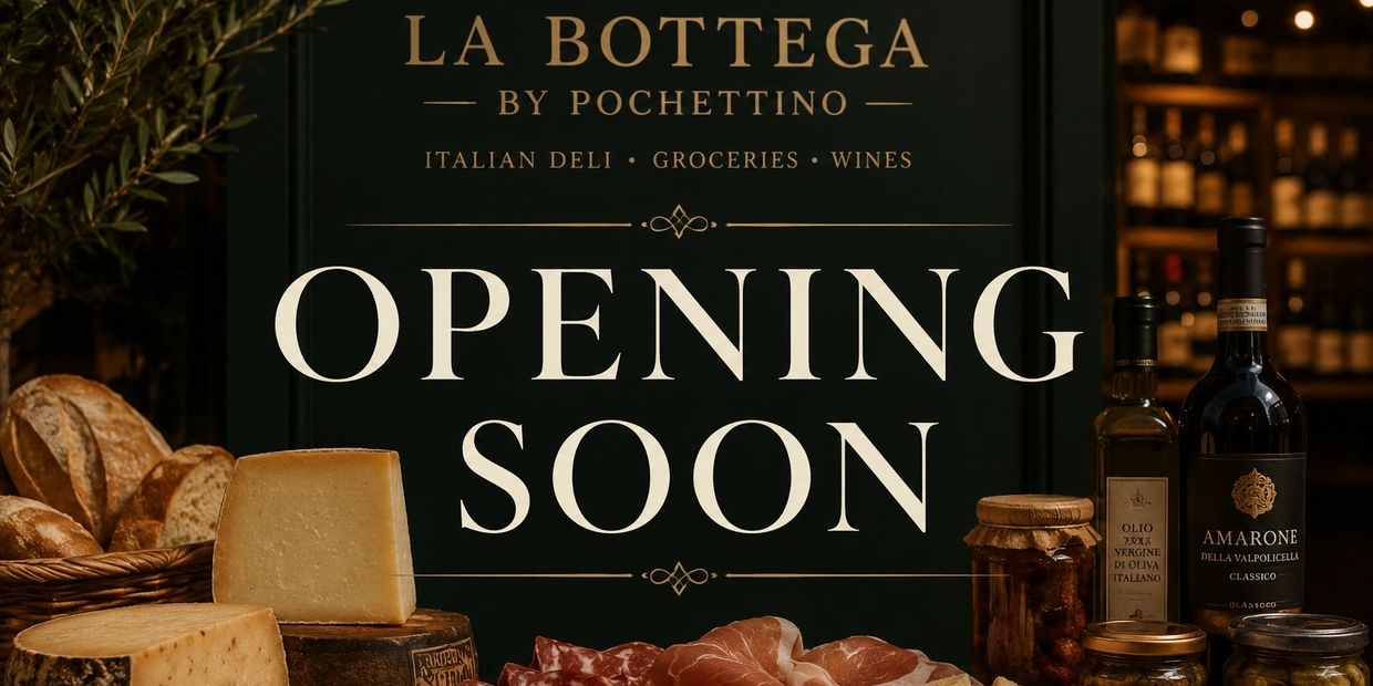 Italian deli opening soon with cheese and wine.