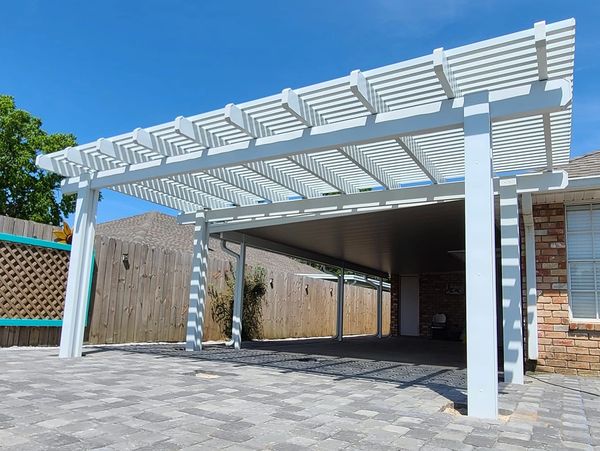 All aluminum pergola, system covington louisiana installed by gulf coast patios