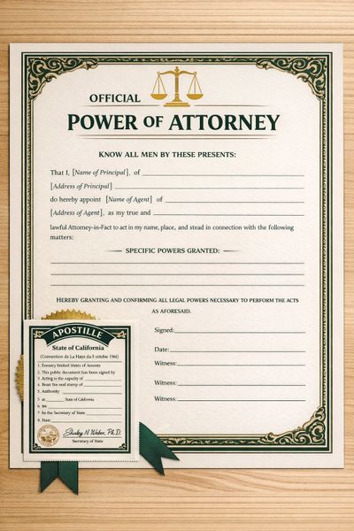 Power of Attorney with Apostille