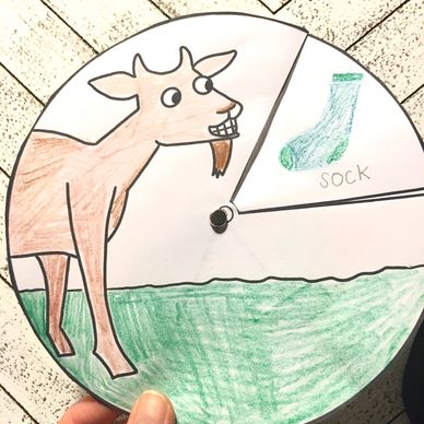 free goat craft to use with children's picture book.