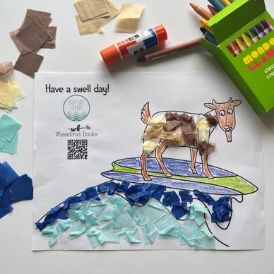Free goat craft for kids to use in classroom or homeschool to pair with The Very Hungry Goat