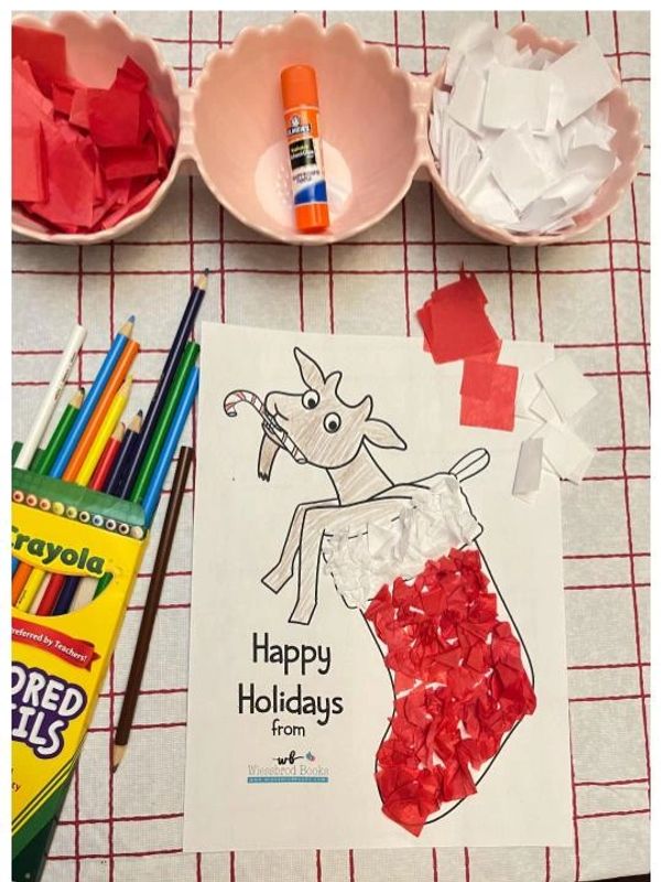 Free Christmas kids goat craft