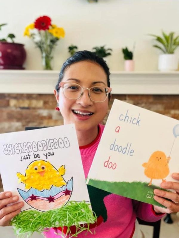 spring easter craft for kids free to pair with chickadoodledoo new children's book