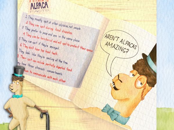 amazing alpaca facts from Mr. Al Paca by Cat Wiessbrod