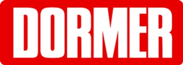 Bold white text 'DORMER' on a vibrant red background.