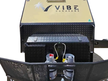 Tough caravan, Vibe caravans, off road caravans,  large caravan toolbox, caravan stone guards,