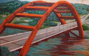 Austin Texas 360 Bridge done in the University Texas Burnt Orange colors! Hook'em Horns.