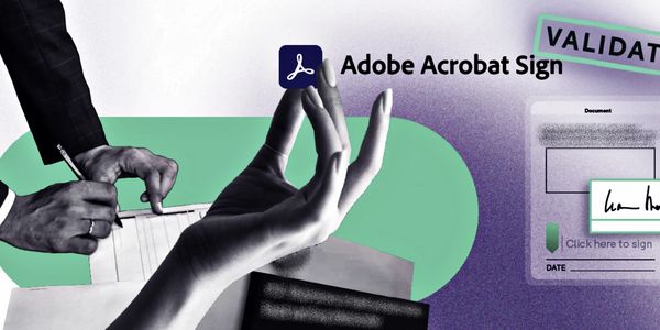 Adobe Acrobat Sign digital signature concept.