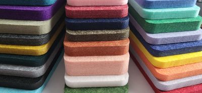 PET Felt decorative noise absorption in many shapes and sizes.