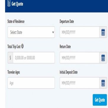 Email your state of residence, departure & return date, trip cost, all ages & initial deposit date.