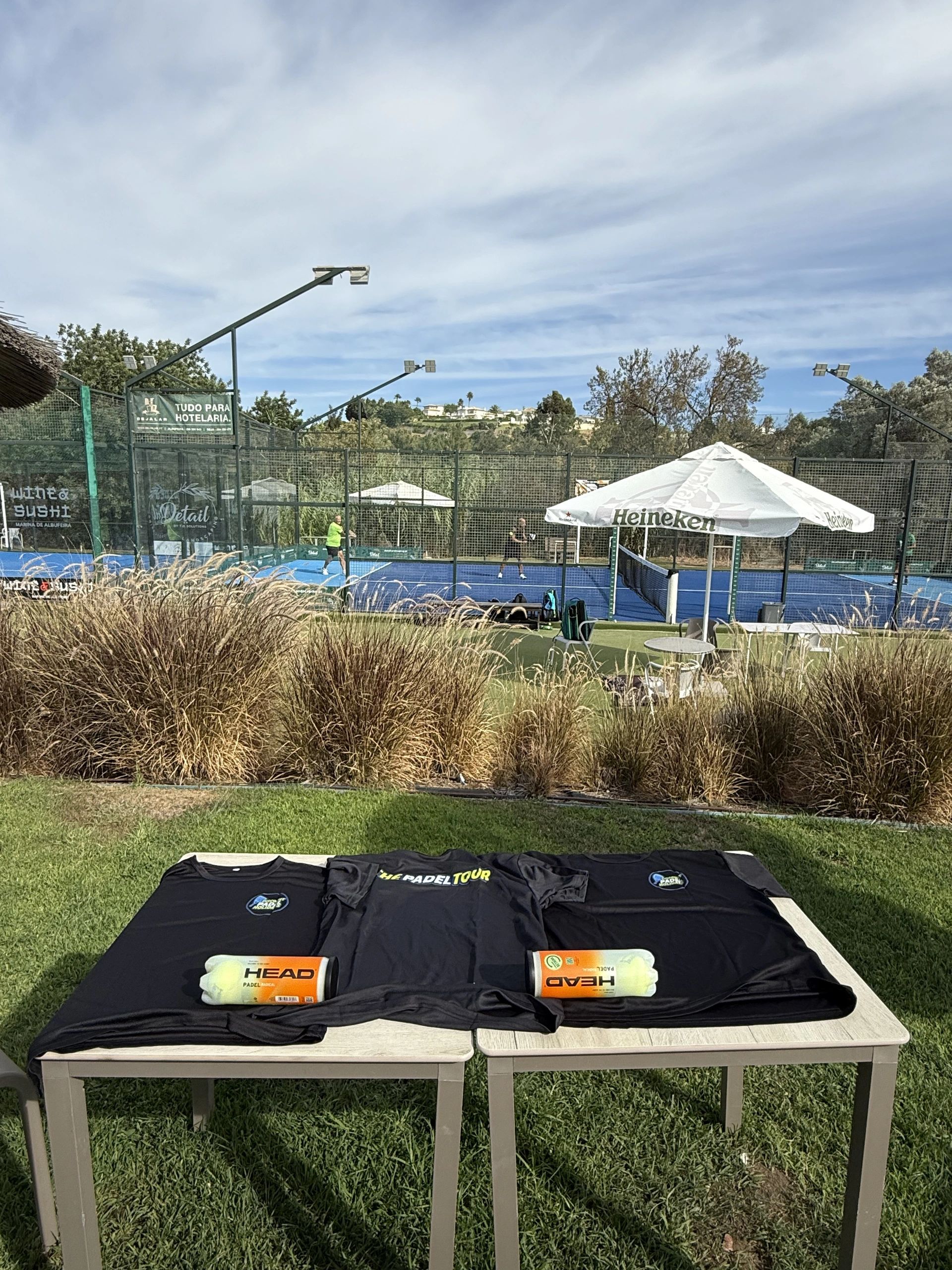Discount Padel Holidays branded T-Shirts on a table