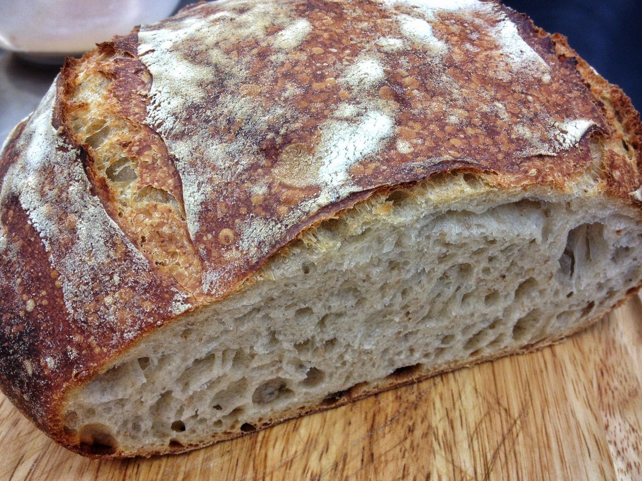 My first loaf of sourdough. It was good enough I kept trying. My first loaf of sourdough. It was good enough I kept trying.