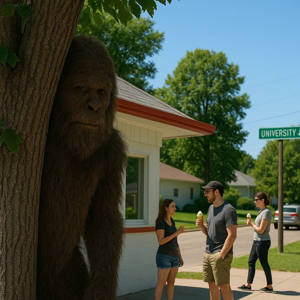 Sasquatch at the Dairy Zone in Des Moines, Iowa