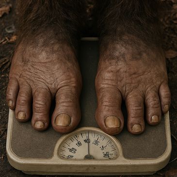 Sasquatch on a weight scale