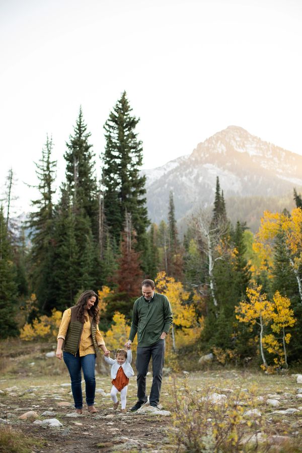 Swansea Wales Wedding photographer photographs A young family in the mountains by Salt Lake City