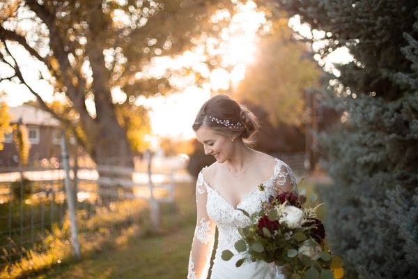Swansea Wales Wedding photographer photographs stunning bride in Colorado at her wedding