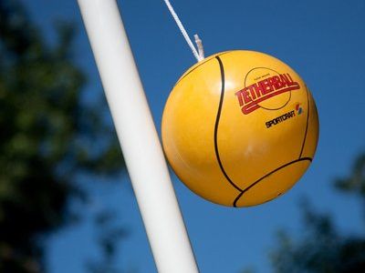 Tetherball, volleyball, games, activities