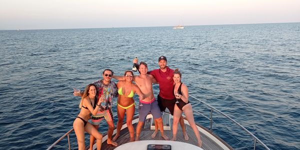 Party at sea on a private charter boat - up to 12 guests, up to 8 hours