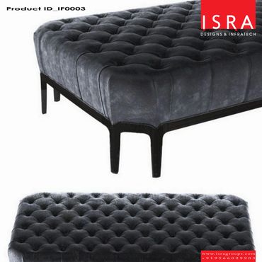 Tuffed greyish minimalistic diwan sofa, designed for Lounges, Residential living rooms and Offices.