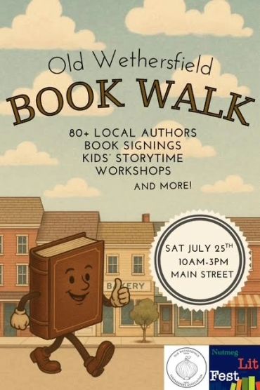 Old Wethersfield Book Walk event with local authors and activities.