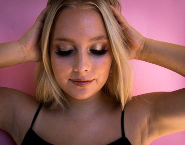 Tauranga Makeup Artist - School Ball Makeup - Gold and Black Smokey Eye