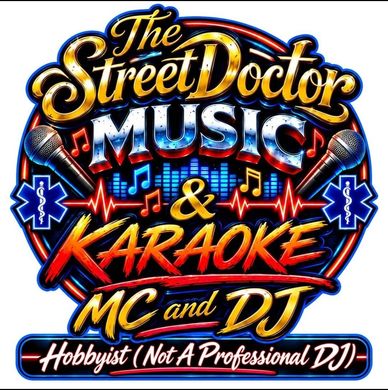 Logo for The Street Doctor Music &amp; Karaoke MC and DJ.