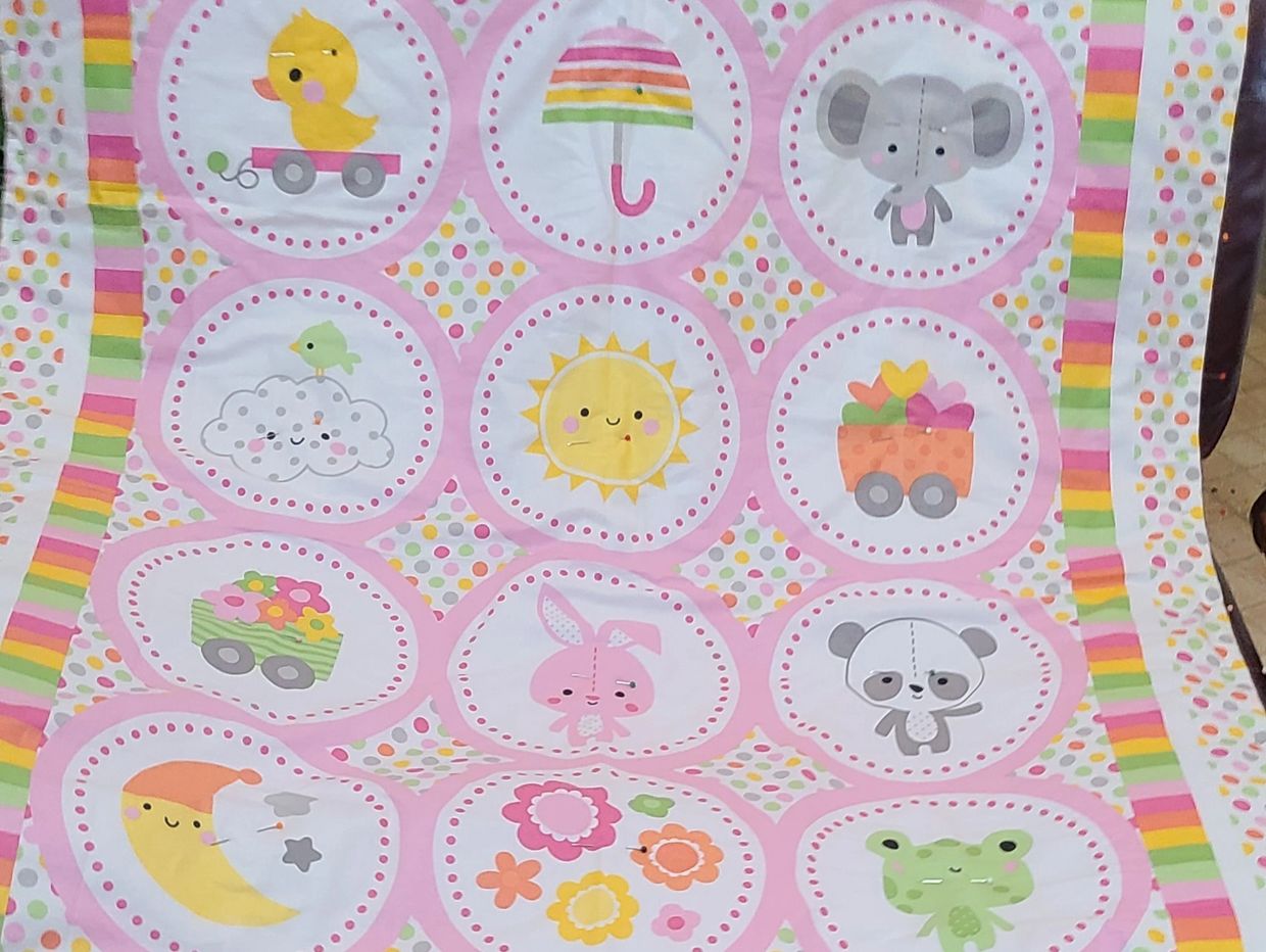 Handstitched baby quilts 42 X 32 newborn, 45 X 60 crib size. I also take special orders made to your