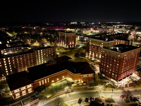 aerial photo of east carolina university