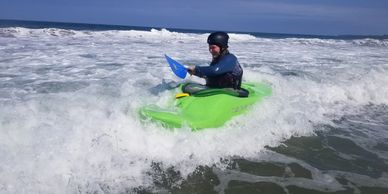 Warm water whitewater kayaking on Costa Rica rivers and kayak surfing in the ocean.