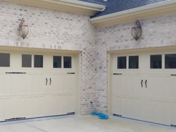 Closeup shot of ivory color doors