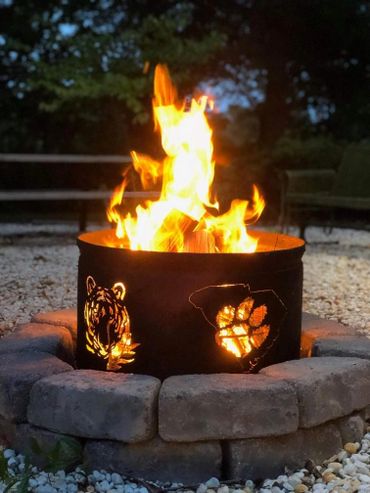 Fire Pit, Burn Barrel, Outdoors, Patio, Hand Made