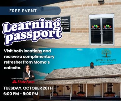 Free Learning Passport event on October 20th from 6-8 PM.