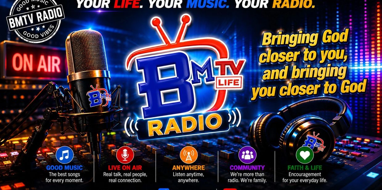 BM TV Radio promotes good music, live connection, community, and faith.