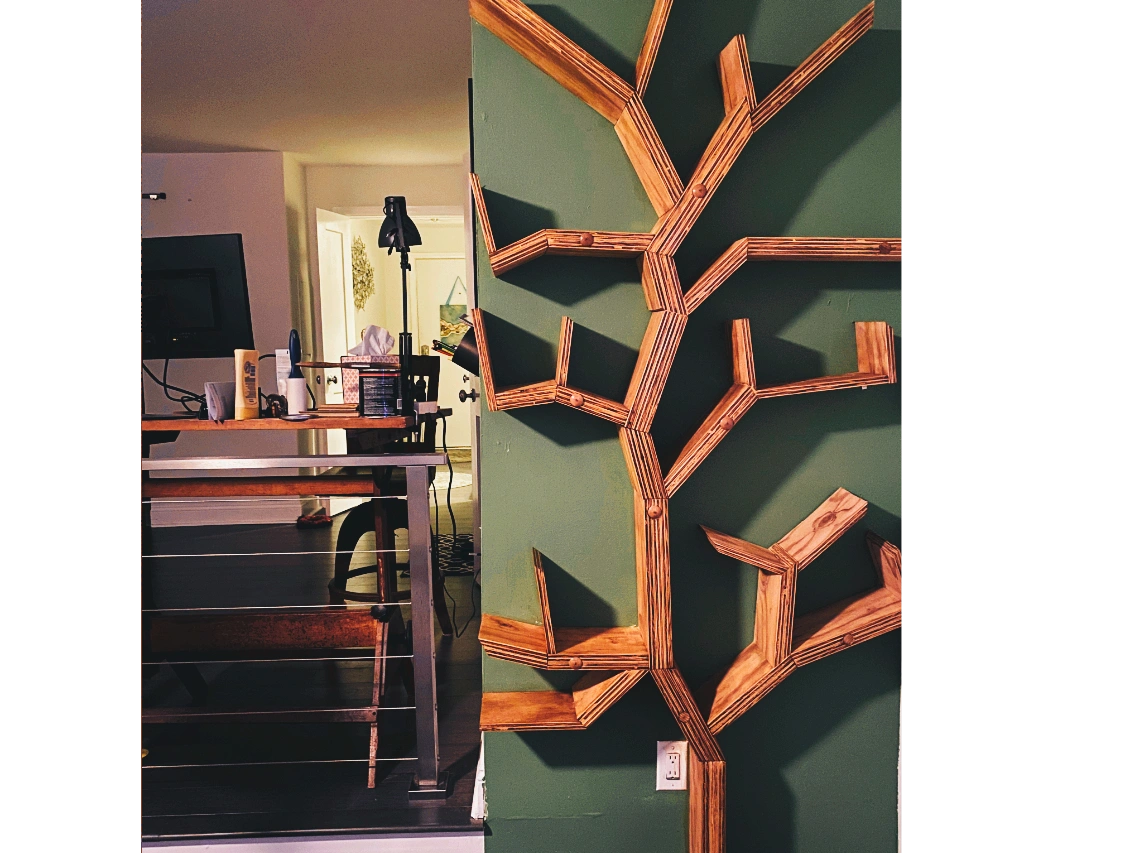 Tree book shelf build florence sc Carpenter near me