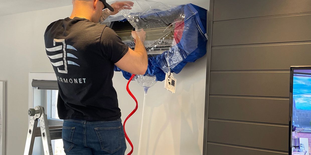 Nettoyage d'une thermopompe par ThermoNet à Gatineau dans la région de l'Outaouais