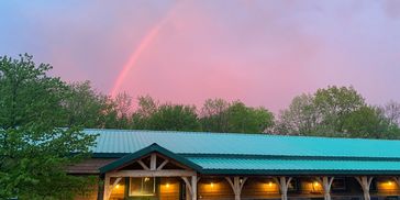A rainbow above our barn venue in Middletown NY
