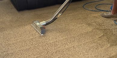 Xtractify carpet cleaning a living  room
