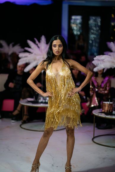 fashion dress pic Kylie Jenner Pale Wheat Sequined 2023 Paris Fashion Week Dress main image 0
