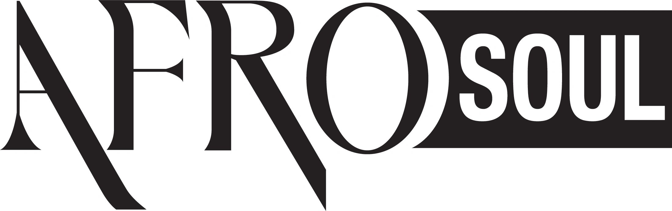 Afro Soul logo in black and white.