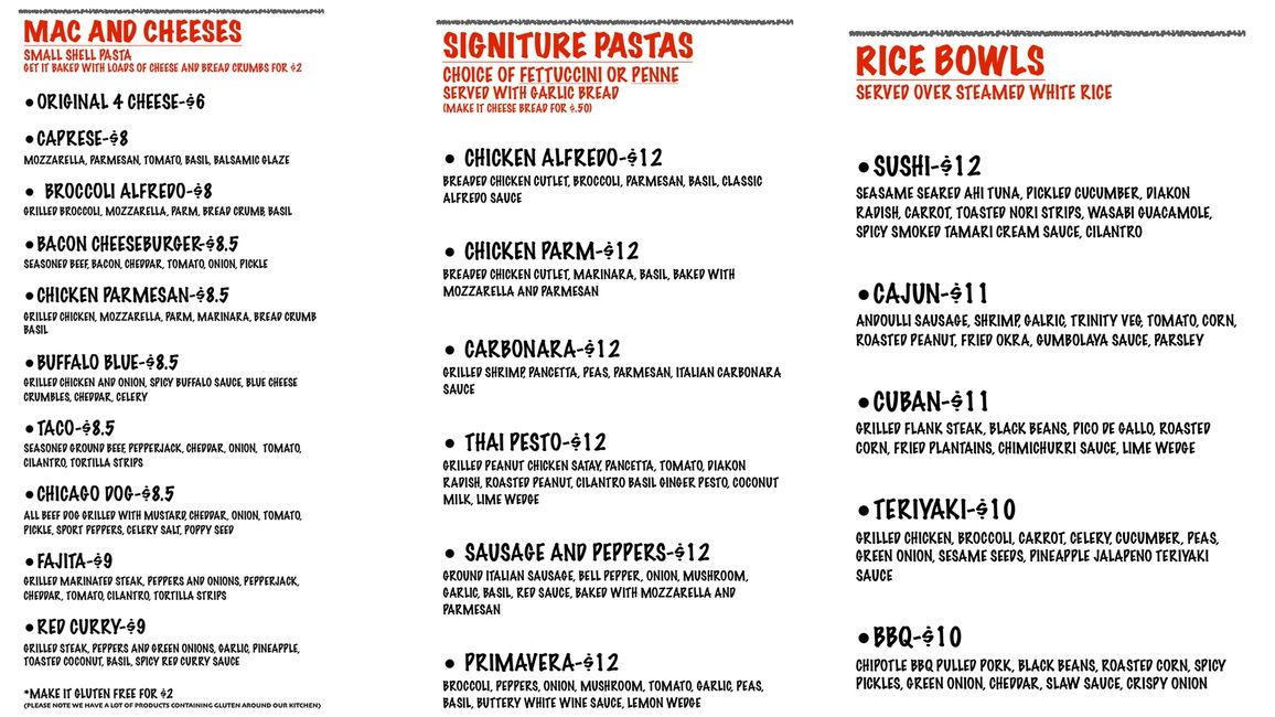 RESTAURANT MENU Mo'Bowls