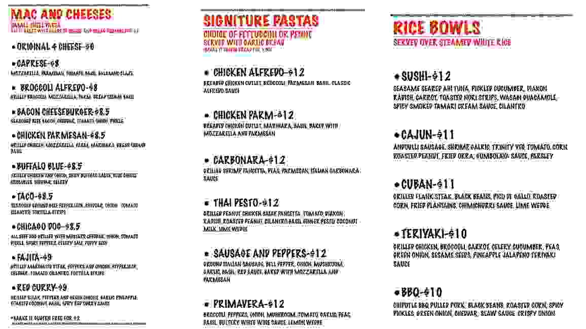 RESTAURANT MENU Mo'Bowls