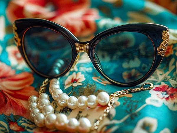 Glasses and Pearls - vintage and modern mix