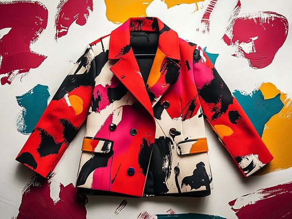 Abstract Jacket with a bunch of colors
